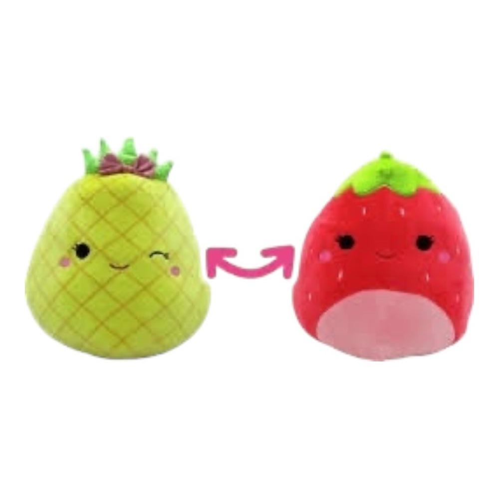 Squishmallows Flip-A-Mallows Pineapple to Strawberry Plush Toy Maui Scarlet 8”